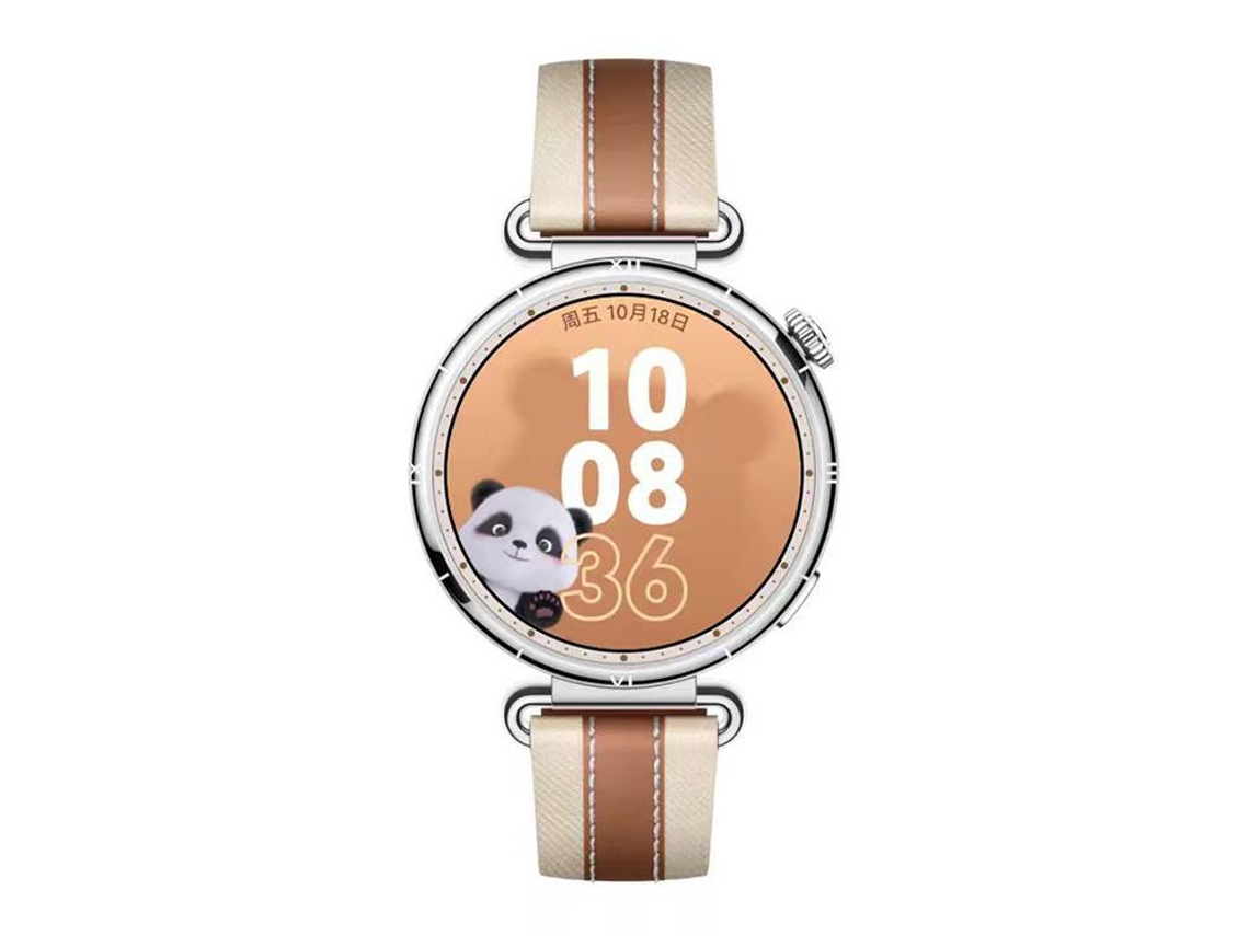 Bracelete Para Huawei Watch Gt 6 (41mm) - Couro Genuíno Emendado Marrom