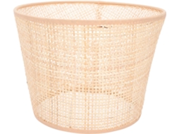 Soquete Cônico De Rattan Trançado De 22 Cm, Substituto Para Soquete E27e14, Estrutura Em Madeira Maciça E Ferro.