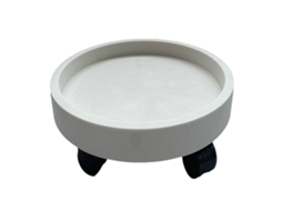 Suporte para plantas com rodas redondas removíveis e giratórias, branco, 22
