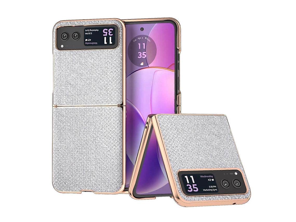 Capa Para Celular Motorola Razr 40 Com Textura De Diamante E Revestimento Nano