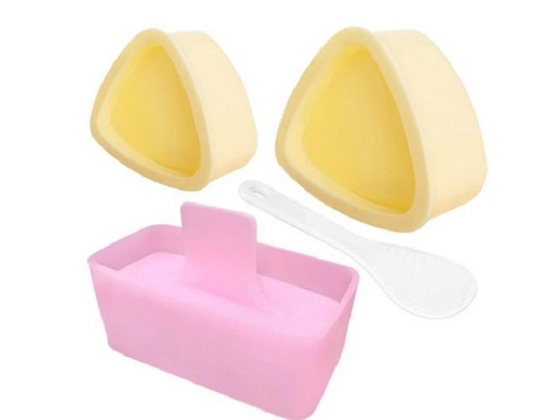 Molde Para Onigiri, Conjunto Com 3 Moldes Para Arroz, Molde Clássico Triangular Para Bolinhos De Arroz E Sushi
