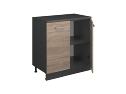 Móvel de Extensão 60851 2 Portas Sonoma e Antracite 80x46 Cm VICCO
