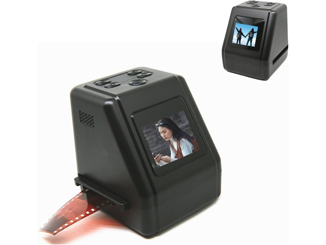 Scanner De Filme Com Tela Lcd De 2 Polegadas E 2mp/12mp Para Slides E Negativos Super 8mm (135, 126 E 110)