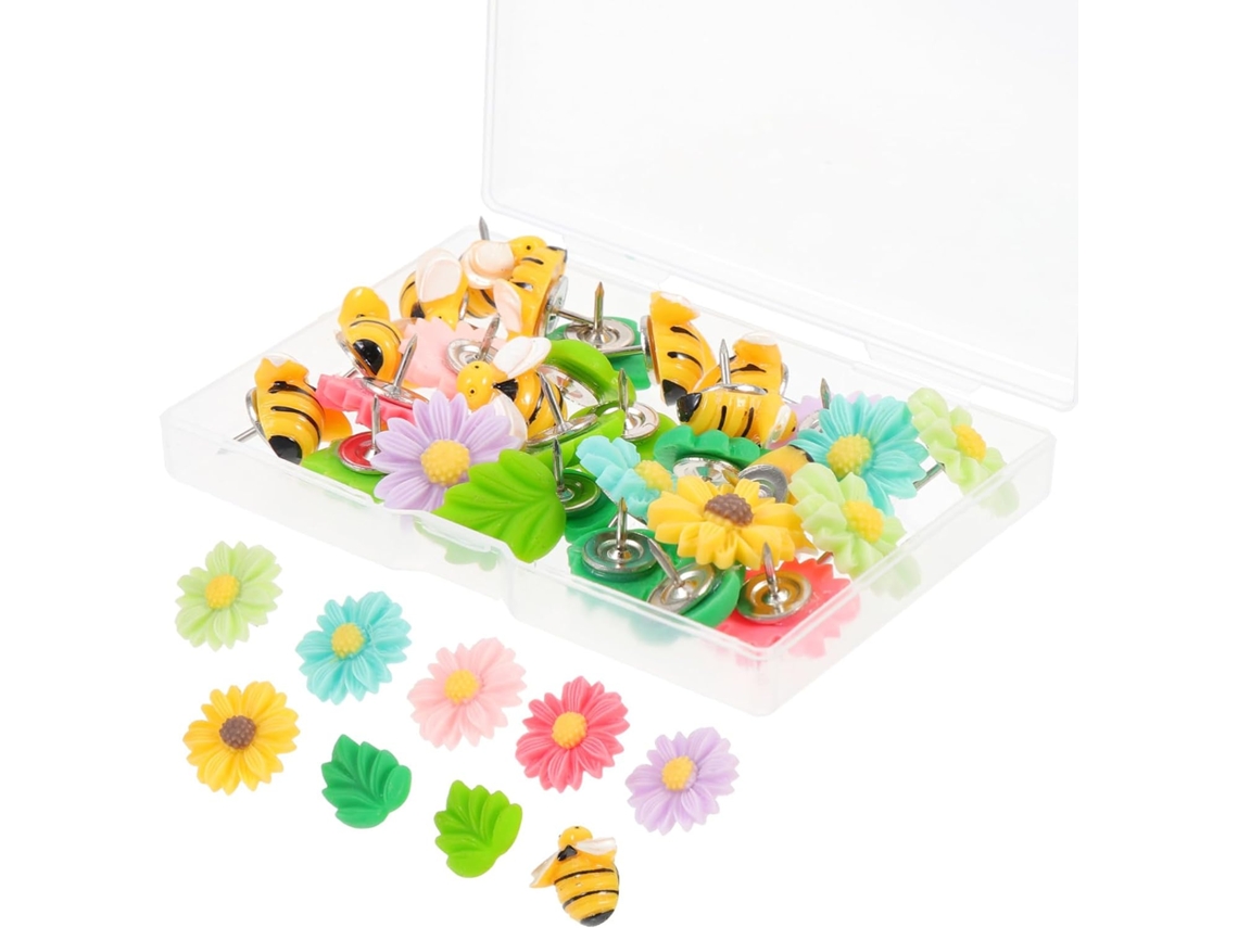 30 Tachinhas Decorativas De Resina E Metal Para Quadros Cortiça, Tachinhas Com Desenhos Animados Para Fixar Fotos E