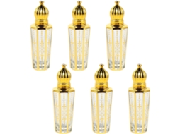 De 6 Frascos De Vidro Dourado Para Perfumes E Óleos Essenciais - Kit De Viagem