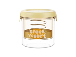 Coador De Iogurte Com Tampa Para Iogurte Grego, Separador De Soro, Leite De Soja E Queijo, Amarelo