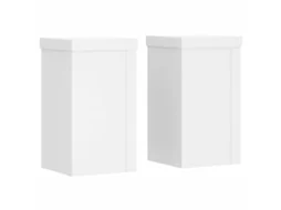 Plant Stand, Plant Stands Vidaxl Branco Madeira Processada (10 X 10 X 18 Cm)