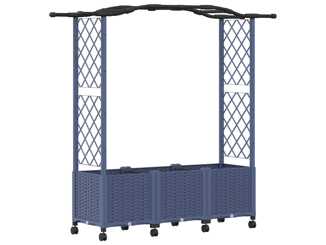 Vidaxl Cama Elevada Com Treliça E Telhado Cinzento 164 X 40 X 144 Cm