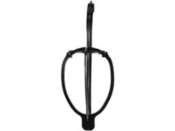 Suporte para peruca de plástico preto com gancho, design multifuncional.