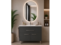 Móvel De Casa De Banho Com Lavatório Origenbath Bahia Sem Espelho 60x45 Cm Grafite
