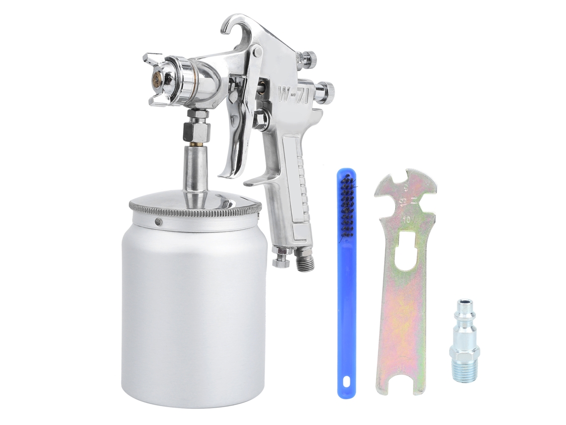 Kit De Pistolas De Pintura W-71 600cc Para Parede E Porta De Carro Estilo Europeu 0.25-0.35mpa 1.8mm