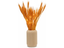 Abajur de mesa feito de trigo Talos para um ambiente aconchegante, decoração rústica, para quarto, sala de estar ou como peça.