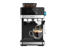 Máquina de café expresso Cecotec Power Espresso 20 Grind. 1350 W, 20 barras, café a vapor, 2 xícaras, tecido sensível ao toque, moedor.