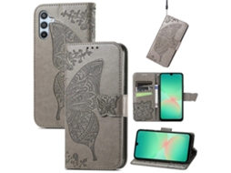 Capa De Celular De Couro Com Estampa De Borboleta E Flor