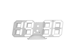 Reloj Digital 3d Usb Con Alarma Led Y Temperaturas Para Decoración Hogar Marco Blanco Carácter Blanco
