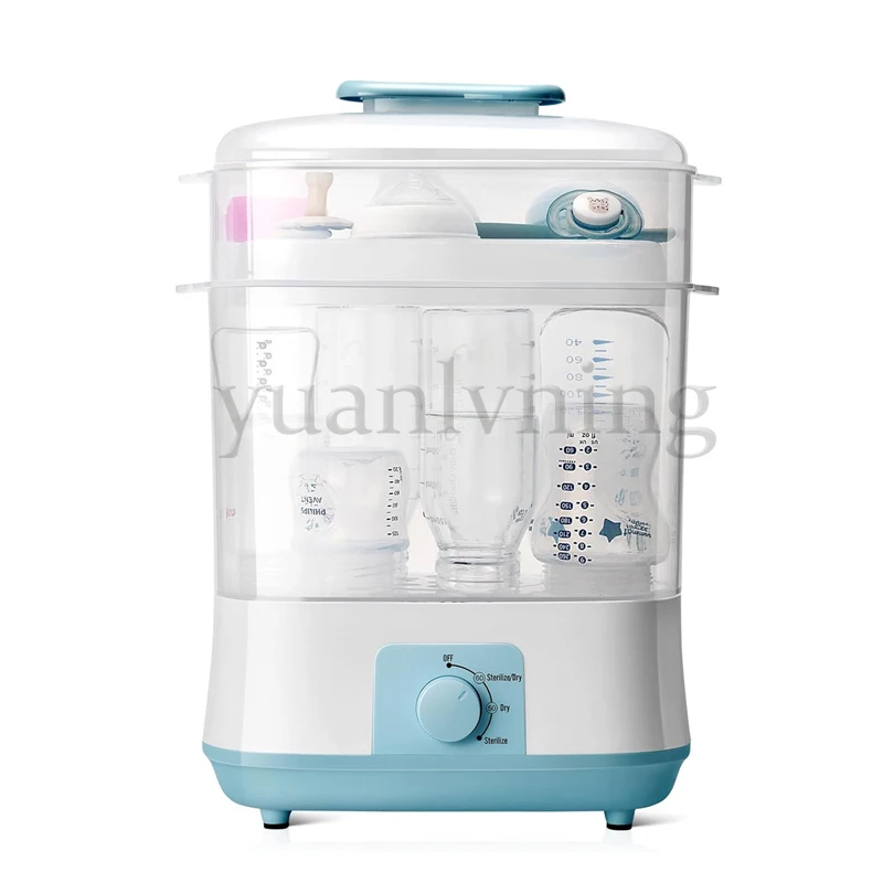 Esterilizador e Secador Elétrico de Mamadeiras de Grande Capacidade , com Aquecimento a Vapor de Alta Temperatura. MDUG (azul, 220v, Padrão Europeu)