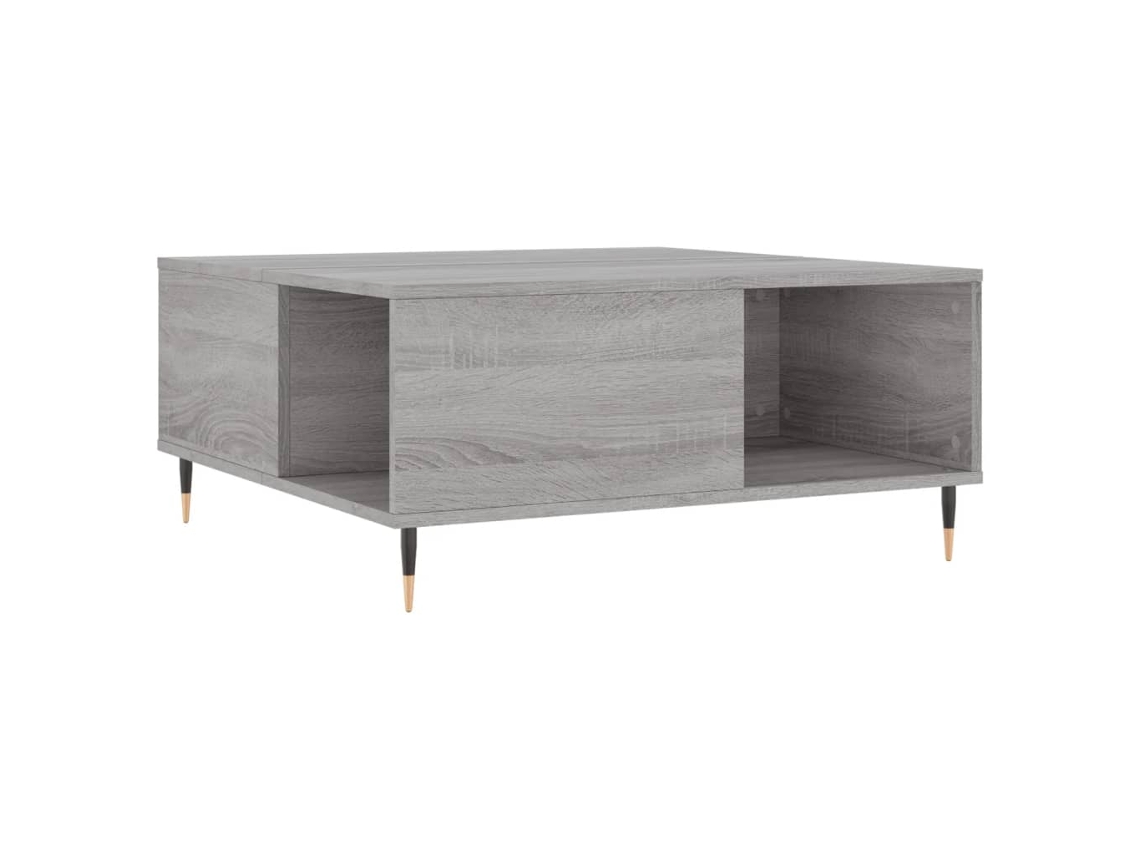 Mesa de Centro Derivados Madeira Cinzento Sonoma MAISON EXCLUSIVE (80x80x36,5 cm)