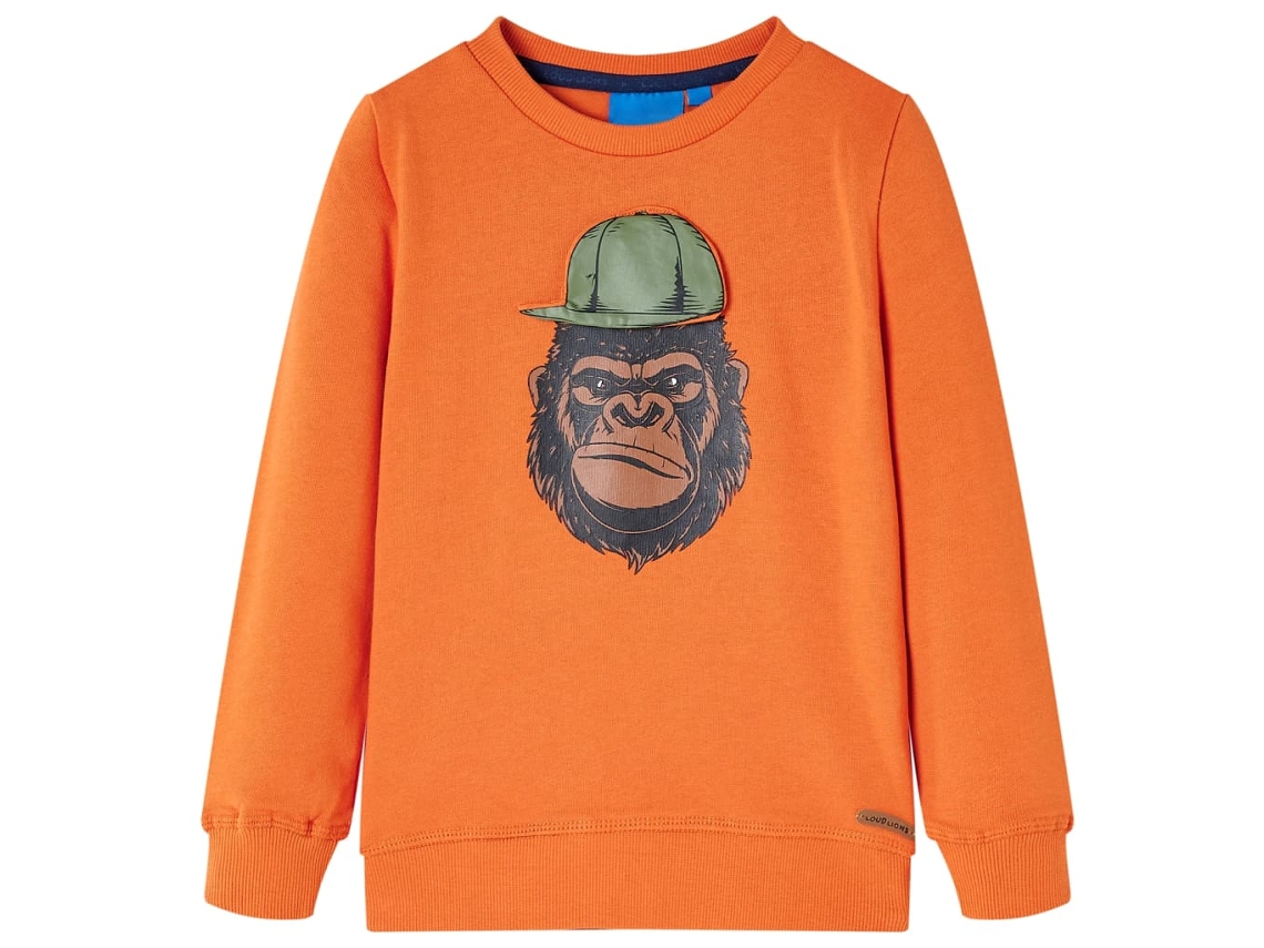 Sweatshirt Para Criança Laranja-escuro 128