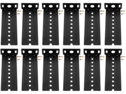 Nuobesty Conjunto De 12-suportes Deslizantes Para Bandeja Teclado Sob A Mesa, Em Aço Inoxidável, Preto