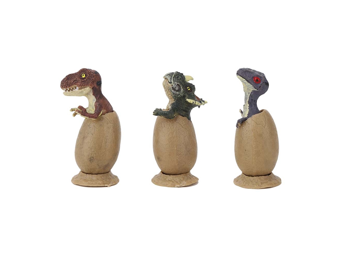 Ats 3 Peças Modelo de Ovos de Dinossauro com Base Brinquedo Educativo Presente Decoração para Crianças