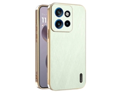 Capa Traseira De Tpu Pu Com Textura De Seda Galvanizada Para Motorola Edge 50 Neo 5g / Moto S50 5g, Verde