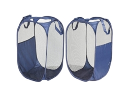 Cesta De Lavanderia Plegável Com Malha Transpirable E Alças Reforçadas Para Roupa Esportiva E Viagens