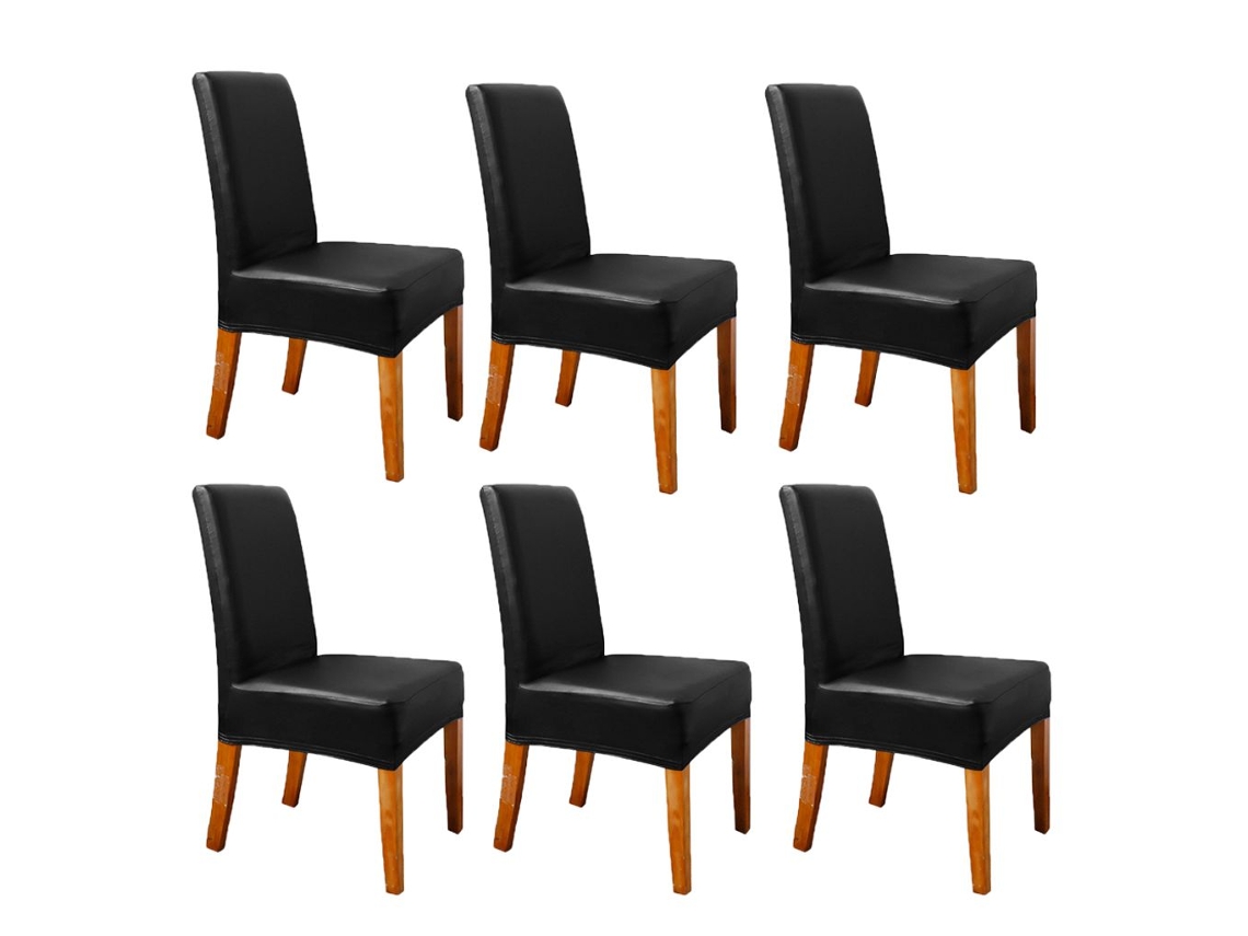 Conjunto 8 Capas Couro Sintético Preto Rnemitery