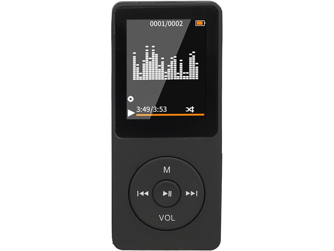 Reprodutor de MP3/MP4, Bluetooth, tela de 1,8 polegadas, reprodutor de música portátil com resolução de 128x160, sem perdas, leve.