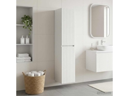 Vidaxl Gabinete De Banheiro Suspenso Branco 33 X 34,5 X 160 Cm