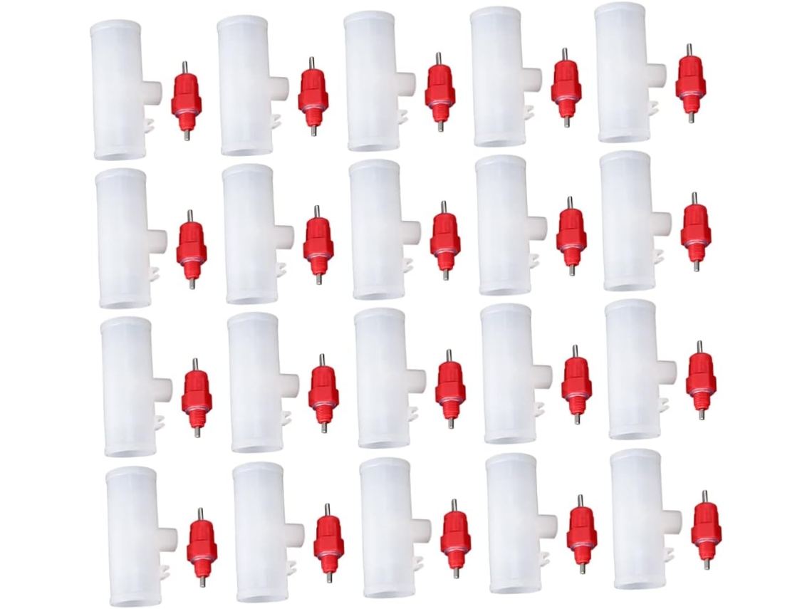 Bebedouro Automático Para Galinhas Com Haste De Aço, Pacote Com 20 Unidades.