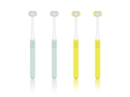 Conjunto de 4 Escovas Dentes 3 Lados, Escova em Formato U para Crianças, Extra Macia S. GOKOCO