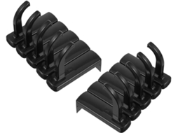Suporte Para Fone De Ouvido Com Gancho, 10 Peças, Em Plástico Preto, Suporte Multifuncional Para Monitor De