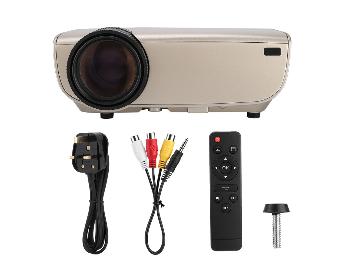 Projetor W50 Para Escritório Em Casa 1280800 Para Computador Tv Tablet Usb 100 240v Ouro