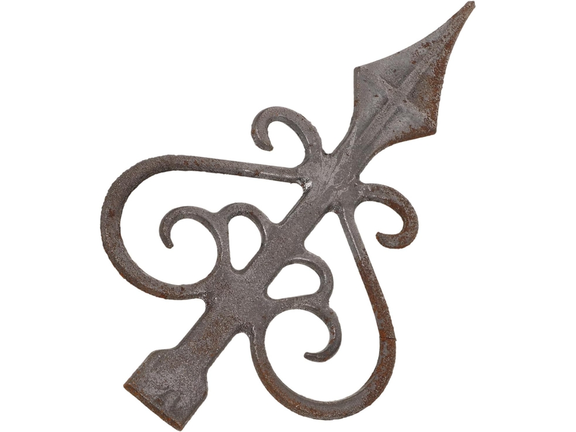 Ponteira De Ferro Pontiaguda Para Decoração De Portões. Tampas De Extremidade Robustas.