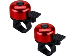 Conjunto de 2 Campainhas AQUAFORGE, som alto, infantil, para Mtb e estrada, vermelho