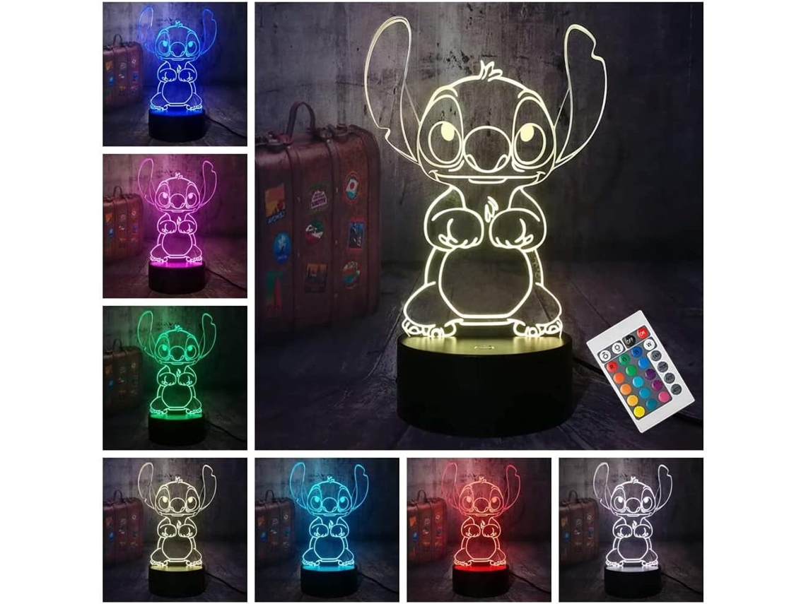 Luminria Noturna Stitch, Presente Lilo E Stitch, Brinquedo De Lmpada Stitch 3d Aquaforge