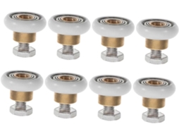 Conjunto De 8 Rodízios Para Porta De Box De Vidro Com Anel De Vedação Para Banheiros Gokoco