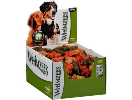 Snacks Dentais para Cães WHIMZEES Crocodilo box de S Mix 6,9cm 150 unidades