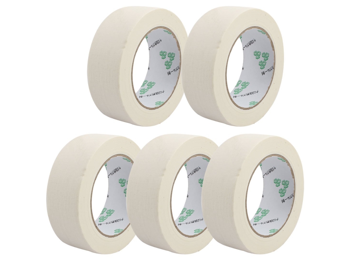5 Unidades de Fita Adesiva Branca para Pintura e Escrita, com 35 Mm de Largura e 50 M de Comprimento CHABERLU