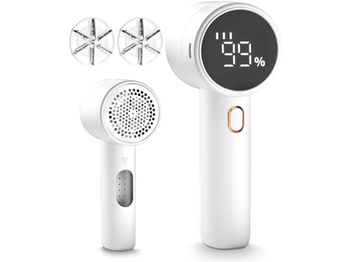 Aparador De Tecido Removedor De Fiapos Recarregável Elétrico Portátil Defuzzer De Suéter Com 3 Velocidades 6 Lâminas Led Digital D Slowmoose