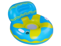 Cadeira Flutuante Inflável Com Apoio Lumbar E Braços, Rede Flutuante Para Piscina E Praia Adulto Azul