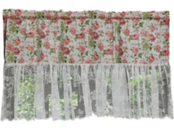 Cortinas De Renda Floral Semitransparentes Que Filtram A Luz, Prontas Para Pendurar Instantaneamente.