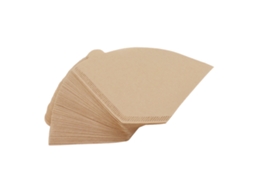 100 Piezas De Filtros De Café Desecháveis Em Forma De Ventilador Sem Branqueamento Para 2-4 Xícaras, Papel Natural Para Café Em Casa E Cafeteria