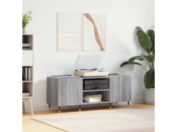 Vidaxl Armário P/ Discos 121x38x48cm Derivados Madeira Cinzento Sonoma