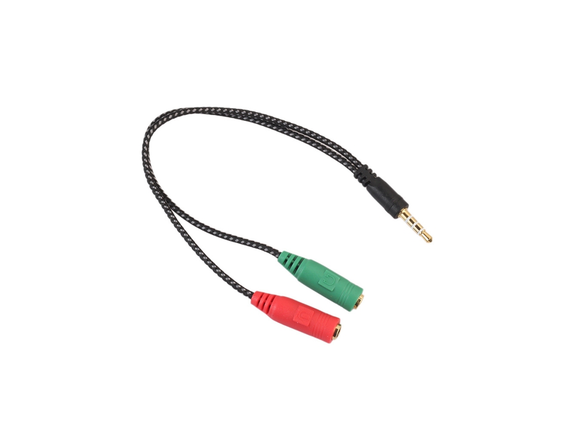 Conversor de Áudio LAXISCREED 3,5mm Macho para Fêmea Duplo