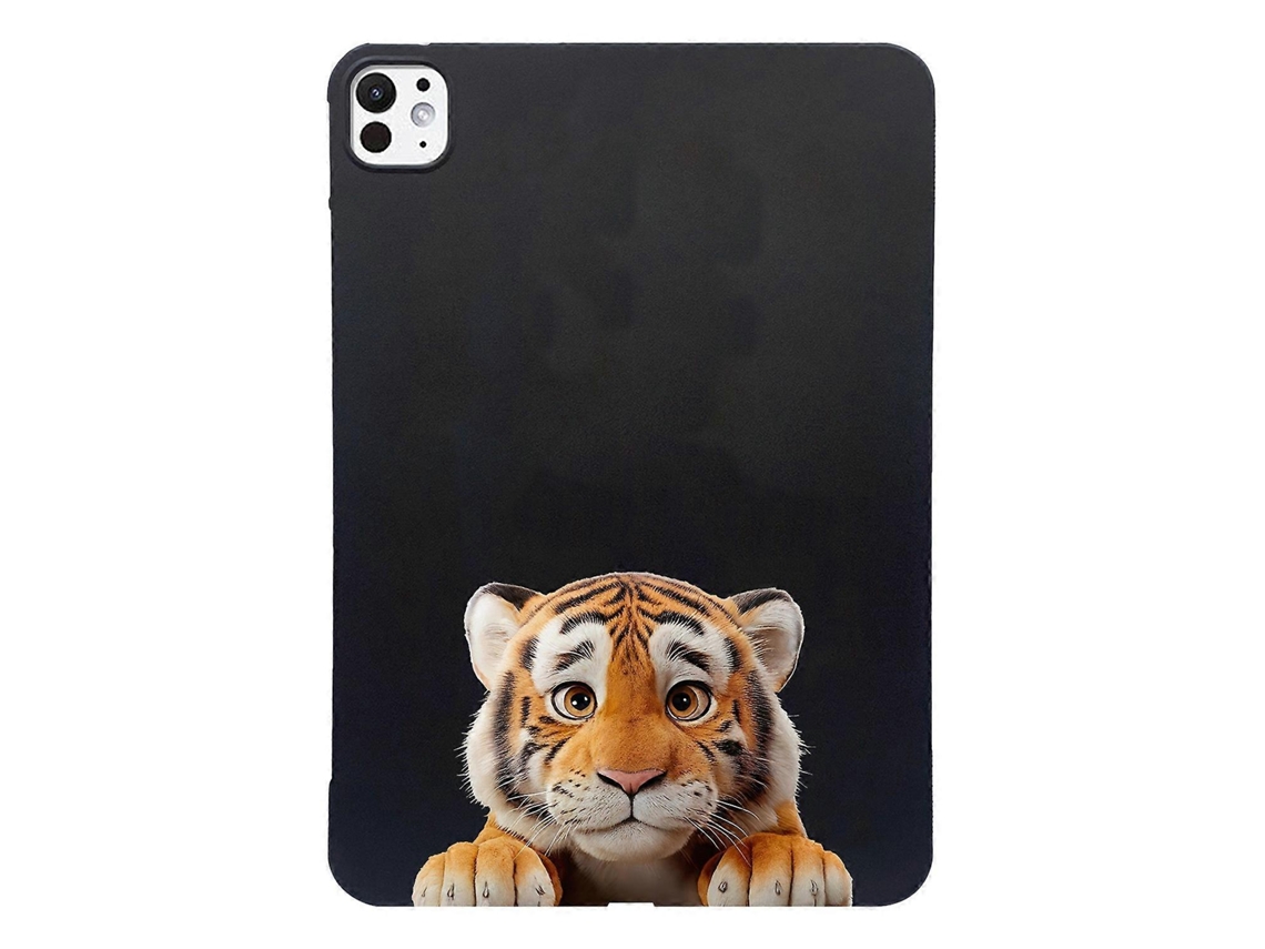 Capa Para Ipad Pro 13 Com Estampa, Fina E Protetora Em Tpu Pequeno Tigre Tuotuo (2024)