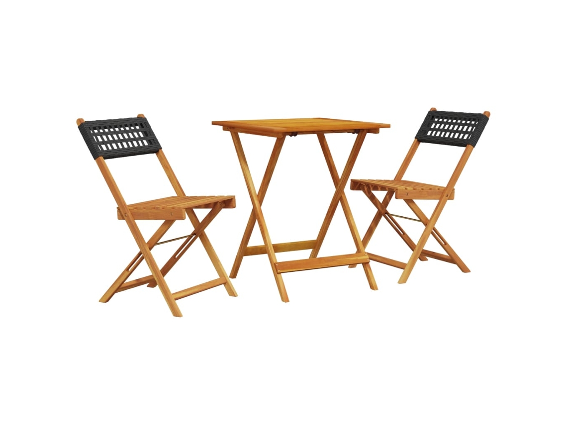 Bistro Set, Bistro Sets Vidaxl Preto Madeira De Acácia (60 X 60 X 75 Cm)
