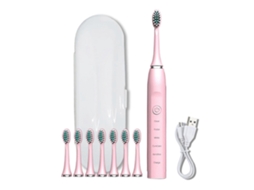 Escova De Dentes Elétrica Com 8 Cabeças De Escova, Estojo Para Escova De Dentes, 5 Modos De Limpeza, Temporizador Inteligente De 20 Velocidades,