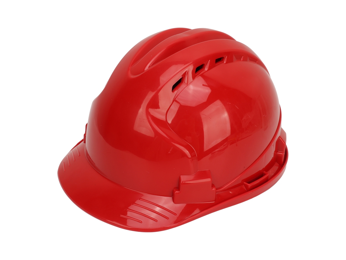 Capacete De Segurança Abs Impacto Resistente Respirável Para Construção Industrial Vermelho