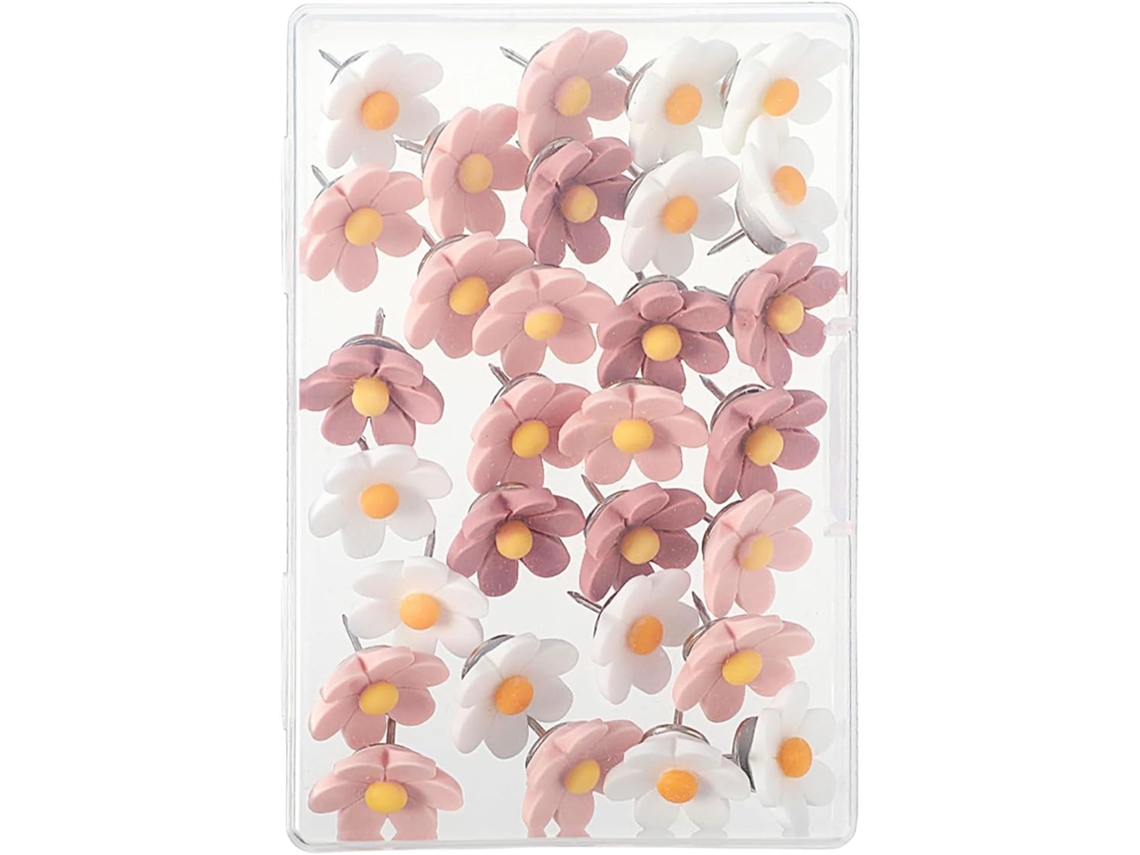 Conjunto De 30 Alfinetes Hexagonais Em Formato Flor Para Decorar